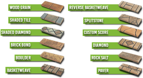 Custom Stamped Edging Samples